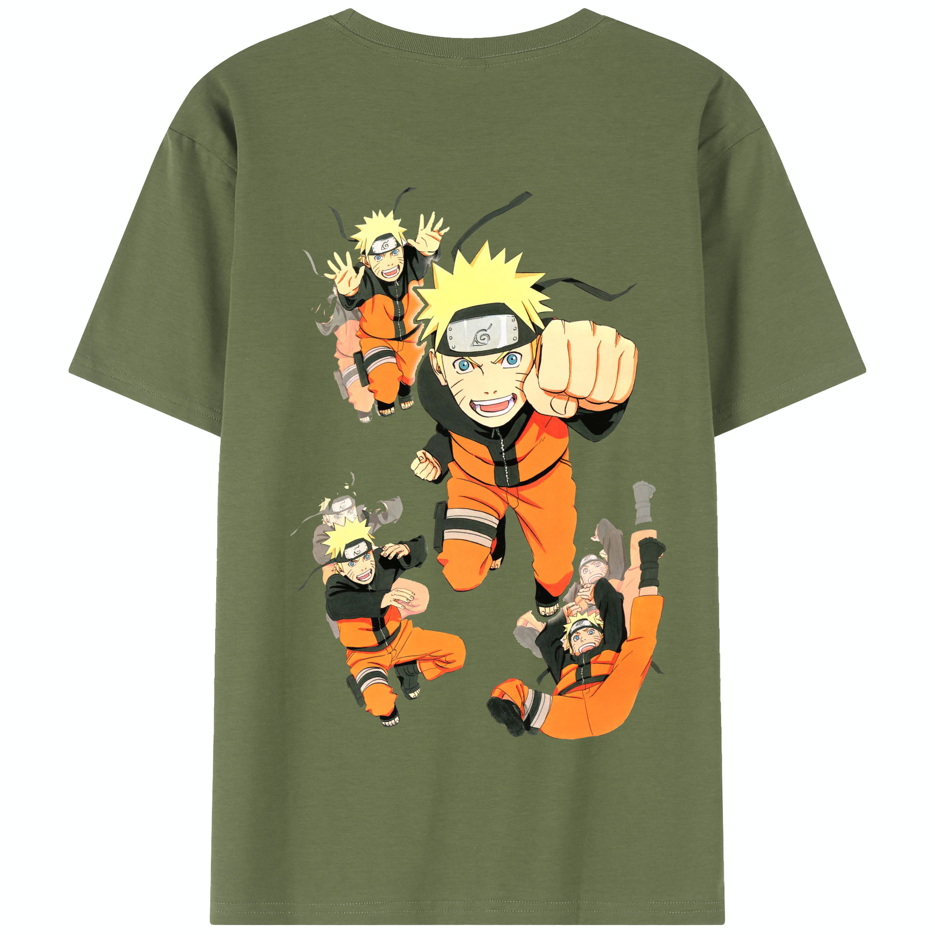 （画像用） NARUTO -ナルト- うずまき ナルト Uzumaki Naruto 綿100％半袖Tシャツ（背面プリント）